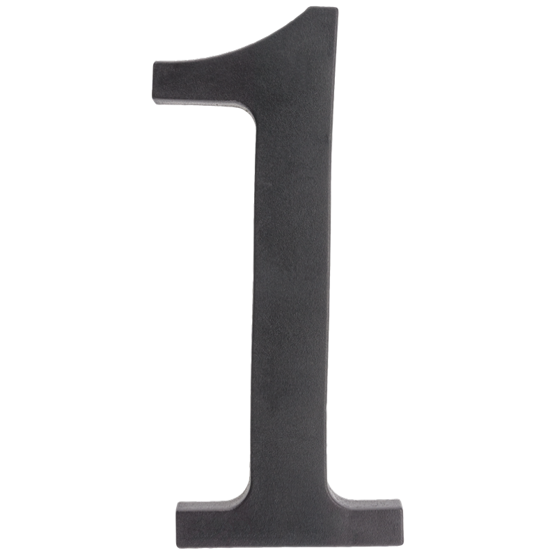 Plastikowa cyfra na dom "1", 180 mm, czarna Plastikowa cyfra na dom "1", 180 mm, czarna