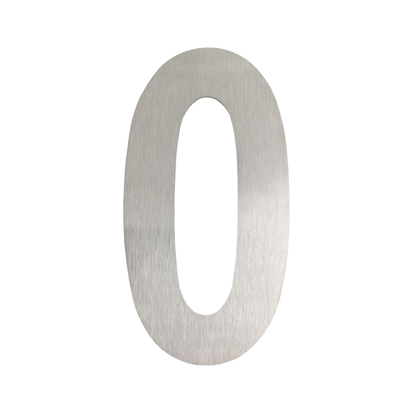 Cyfra "0" ze stali nierdzewnej - 100 mm, samoprzylepna