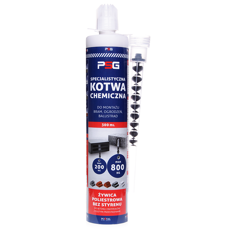 Kotwa chemiczna, poliestrowa 300 ml z mieszaczem