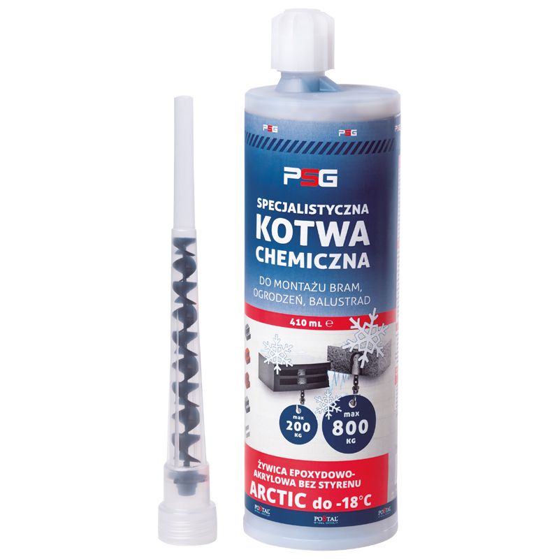 Kotwa chemiczna zimowa 410 ml z mieszaczem