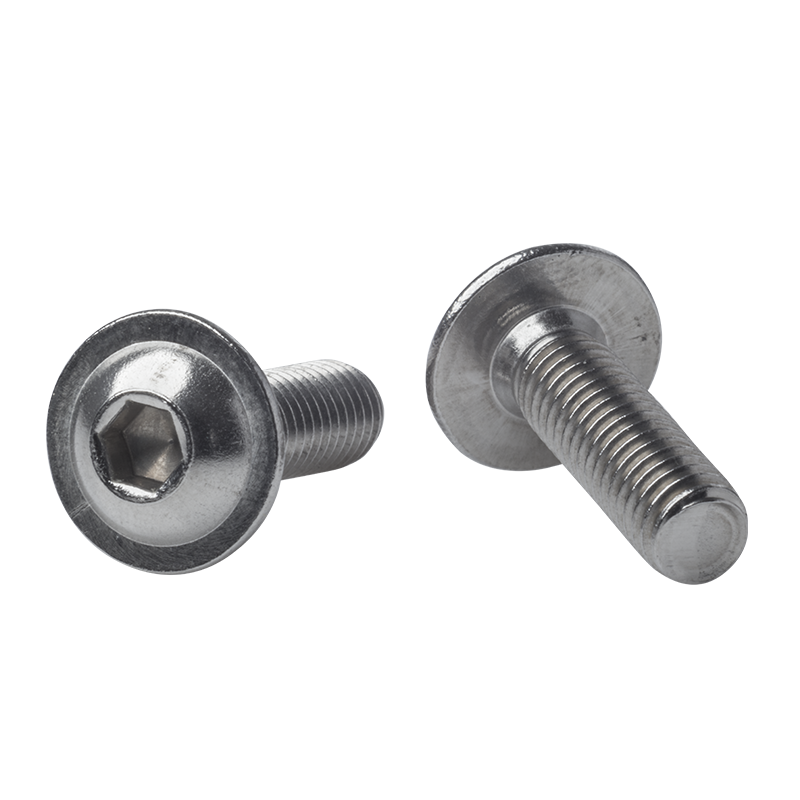 Śruba z łbem grzybkowym z podkładką M6x20 A2 flange, AISI 304 ISO 7380