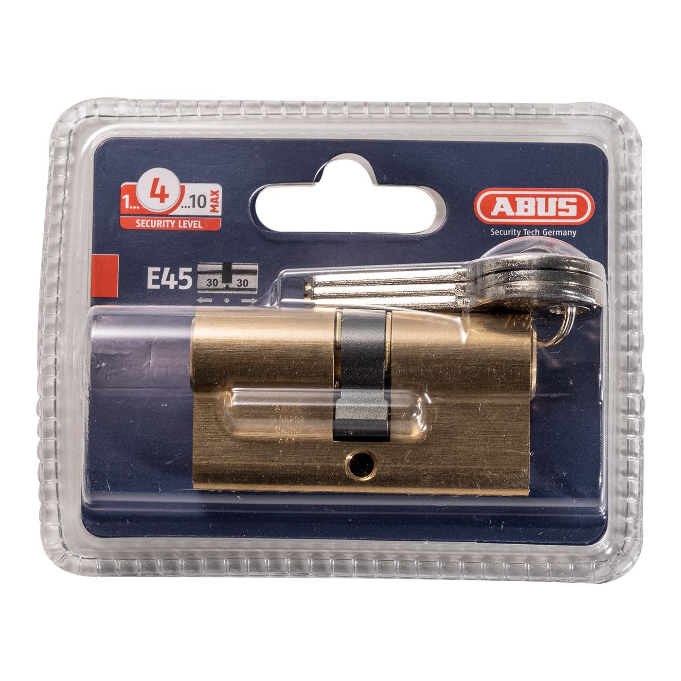 Wkładka bębenkowa ABUS E45MM 30/30 mosiądz Wkładka bębenkowa ABUS E45MM 30/30 mosiądz