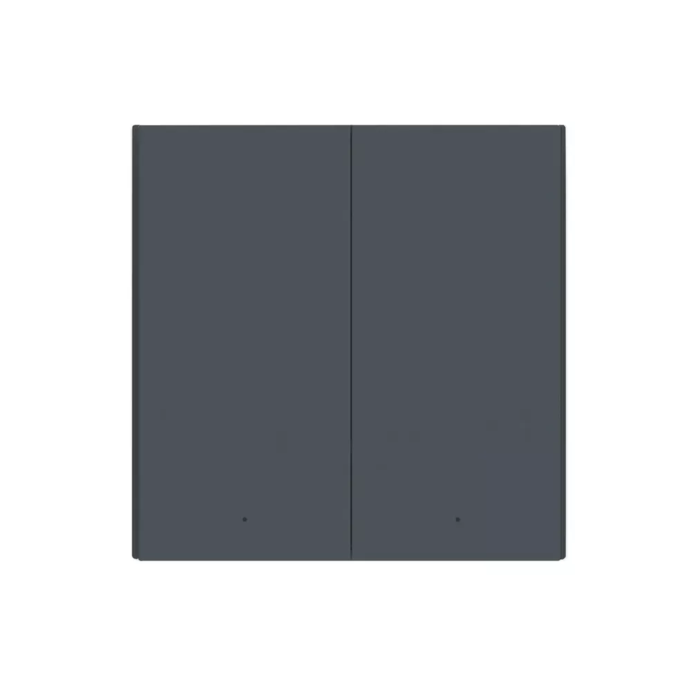 Przełącznik AQARA Smart Wall Switch H1 – podwójny, bez przewodu neutralnego, szary (WS-EUK02-G)
