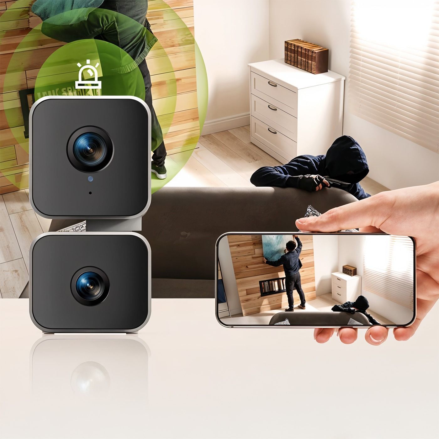 Inteligentna kamera Gosund Wi-Fi &ndash; podw&oacute;jna, PC12, 4MP 1920x2160, Tuya
