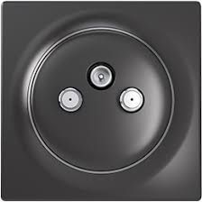 Gniazdo TV/FM FIBARO Walli Outlet antracyt (FGWTFEU-021-8)