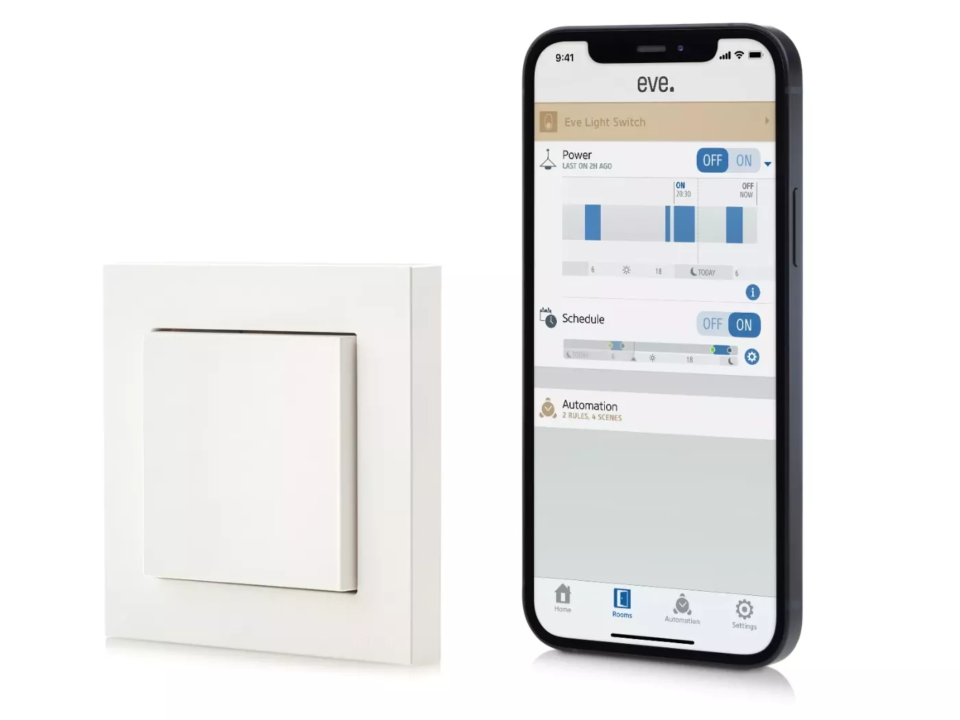 Eve Light Switch - inteligentny włącznik ścienny (technologia Thread) (ISHEVLW2)