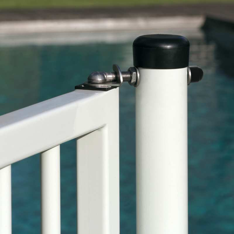 Zawias sprężynowy Swing Locinox do furtek ogrodowych - ze śrubą zawiasową 130 mm, dla profilu 40 x 40 mm - 2 szt.