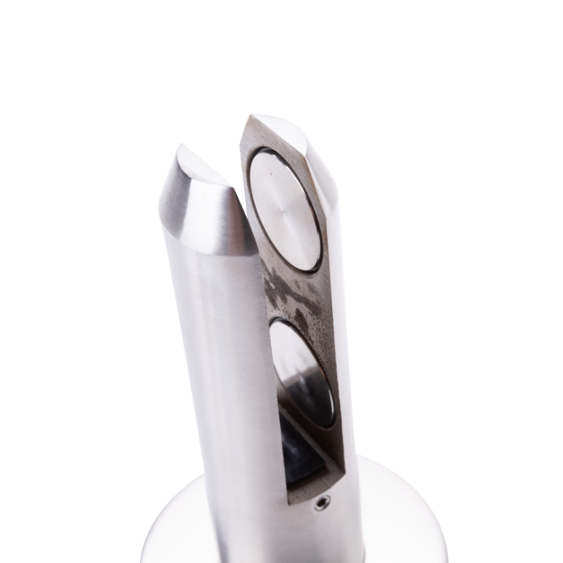 Uchwyt pionowy do szkła okrągły – Spigot, fi 48 mm,  stal nierdzewna