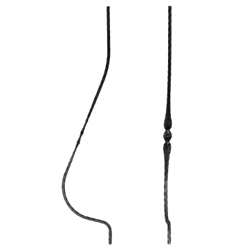 Tralka stalowa balkonowa fakturowana 12x12 mm H950xL200 mm