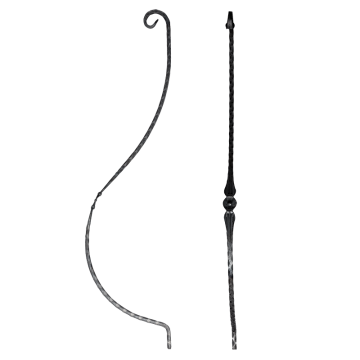 Tralka stalowa balkonowa fakturowana – 12x12 mm – H950 x L230 mm