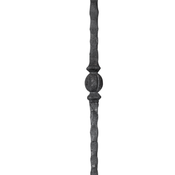 Słup stalowy 25x25 mm z elementem ozdobnym H1200 x L50 mm