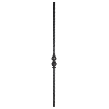 Słup stalowy 25x25mm z elementem ozdobnym H1200 x L66 mm