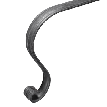 Zakończenie pochwytu stalowe kute 40x12 mm, L400 mm