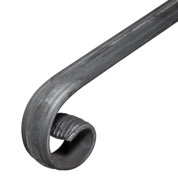 Zakończenie pochwytu stalowe kute 50x14 mm H100 x L350 mm