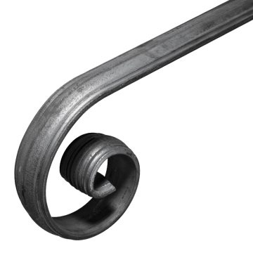 Zakończenie pochwytu stalowe kute 50x14 mm H180 x L300 mm