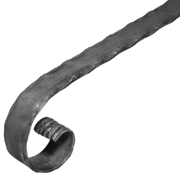 Zakończenie pochwytu stalowe kute 40x8 mm H100 x L350 mm
