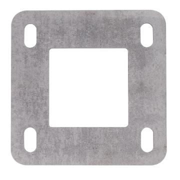 Płytka montażowa do słupka ze stali czarnej 200x200 mm – otwór 100 mm