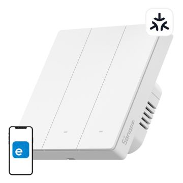 Inteligentny przełącznik ścienny WiFi SONOFF M5-3C-86W Matter (3-kanałowy)