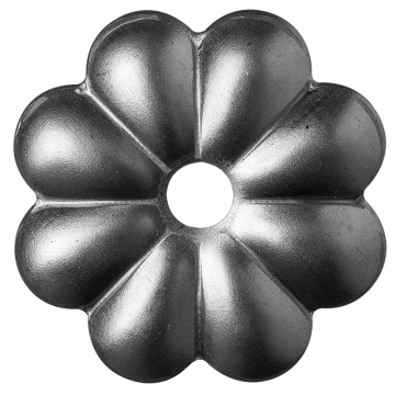Kwiatek stalowy ozdobny fi 60 x 2 mm otwór fi 10 mm