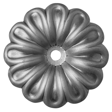 Kwiatek stalowy ozdobny fi 120 x 2 mm otwór fi 12 mm