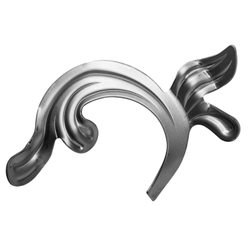 Liść stalowy ozdobny H100 x L150 x 1.8 mm lewy