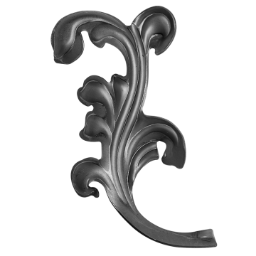 Liść z blachy prawy H200 mm x L95 mm x 2 mm