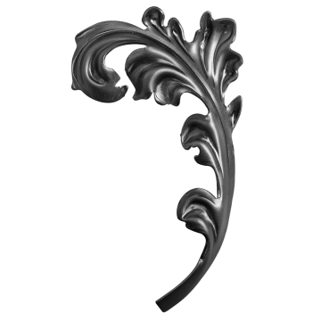 Liść z blachy lewy H230 mm x L135 mm x 2 mm