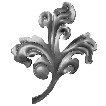 Liść z blachy prawy H164 mm x L130 mm x 2 mm