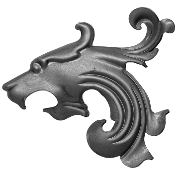 Głowa z blachy H240 mm x L140 mm x 2 mm lewa