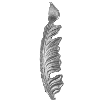 Liść stalowy ozdobny H190 x L60 x 4 mm