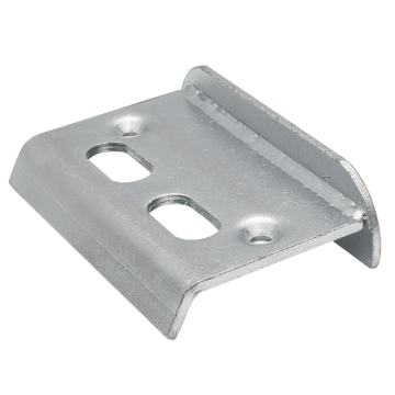 Stoper do bramy z otworami pod rygiel - ocynk 67 mm
