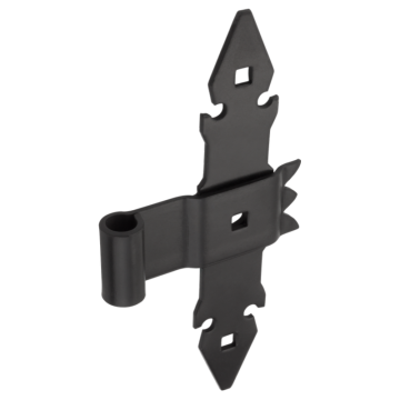 Krzyżowy zawias ozdobny czarny d6 x H260 x L135 x 4 mm grubości