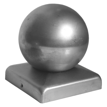 Daszek stalowy na słupek 100x100 mm kula fi 100 mm