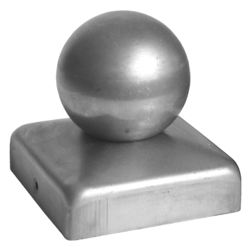 Daszek stalowy na słupek 120 x 120 mm kula fi 80 mm