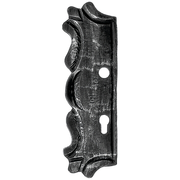 Szyld kuty do klamki i zamka lewy H320xL98x3 mm