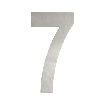 Cyfra "7" ze stali nierdzewnej - 100 mm, samoprzylepna