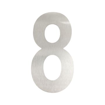 Cyfra "8" ze stali nierdzewnej - 100 mm, samoprzylepna