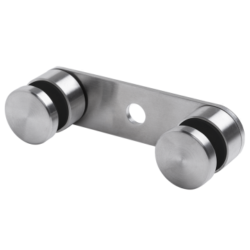 Uchwyt punktowy podwójny rotula do szkła 8-20mm, długość 150mm, fi 30mm, stal nierdzewna, satyna