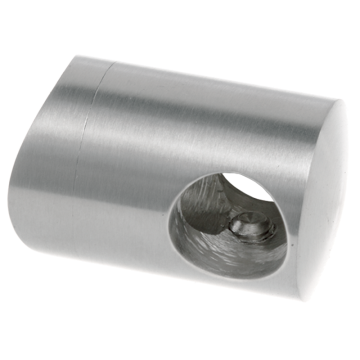 Uchwyt przelotowy pręta fi 10 mm – mocowany do rury fi 42,4 mm, satyna