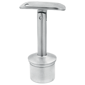 Przegubowa podpora poręczy balustrady48,3 mm, do wklejenia, H80 mm,stal nierdzewna, satyna