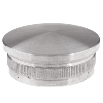 Zaślepka poręczy fi 48,3 mm, wypukła, wbijana, H7 mm, stal nierdzewna, satyna