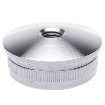 Zaślepka poręczy fi 48,3 mm, wypukła, wbijana, H8 mm, M8, stal nierdzewna, satyna