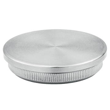 Zaślepka poręczy fi 48,3 mm, płaska, wbijana, H2 mm, stal nierdzewna, satyna
