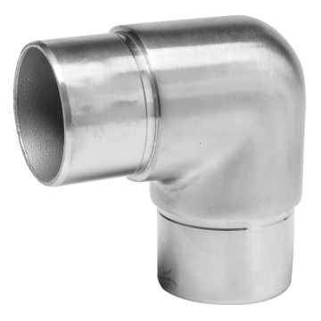 Łącznik balustrady fi42,4 mm 90°, do wklejenia, stal nierdzewna, satyna