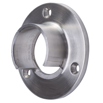 Mocowanie osiowe poręczy balustrady 42,4 mm do ściany, fi 85 mm, stal nierdzewna, satyna