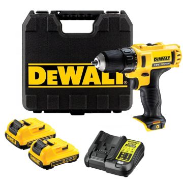 Wiertarko-wkrętarka XR DeWalt - 10,8 V w zestawie z ładowarką i akumulatorem 2,0 Ah 