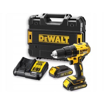 Wiertarko-wkrętarka XR DeWalt - 18 V, w zestawie łądowarką z dwoma akumulatorami 1,5 Ah
