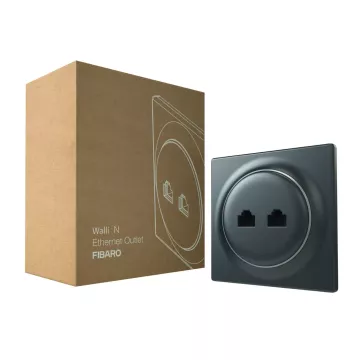 Gniazdo RJ45 Ethernet FIBARO Walli N Ethernet Outlet antracyt (FGWEEU-021-8)