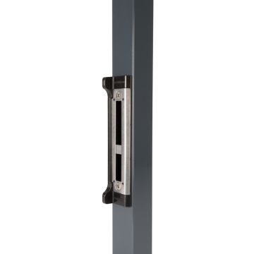 Nierdzewny zaczep wpuszczany pod zamek Fortylock – do furtek na profil prostokątny 30 x 30 mm