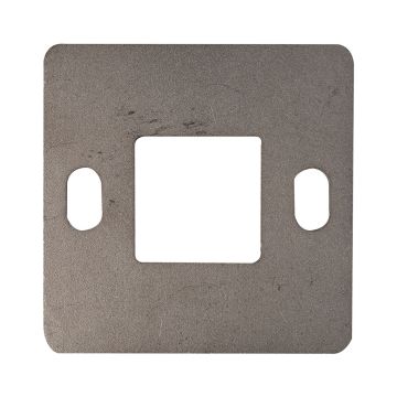 Podstawa słupa balustrady 40x40 mm do wspawania, 100x100 mm, stal nierdzewna, powierzchnia surowa